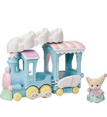 Calico Critters Floating Cloud Rainbow Train - Toy Vehicle Playset with 1 Collectible Figure