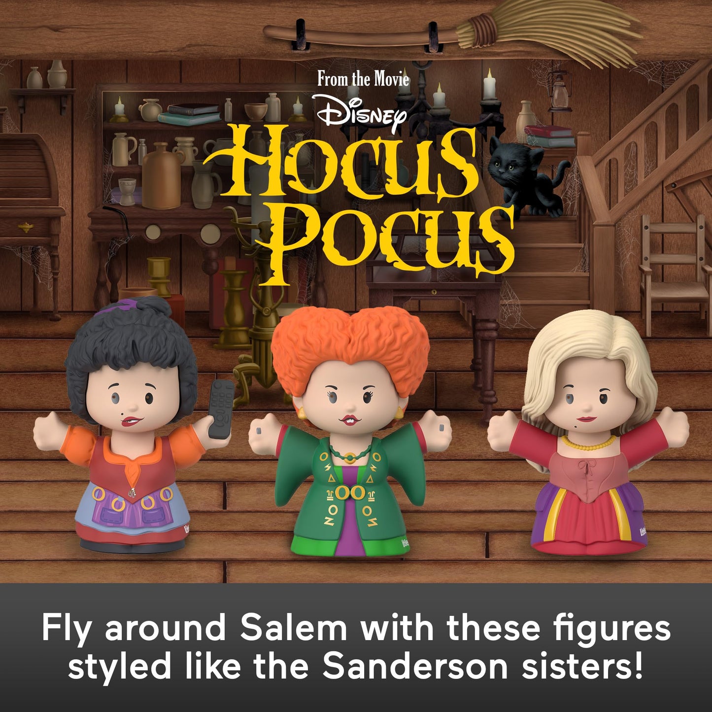 Little People Collector Disney Hocus Pocus Movie Figure Set for Adults & Fans, 3 Characters in a Display Box