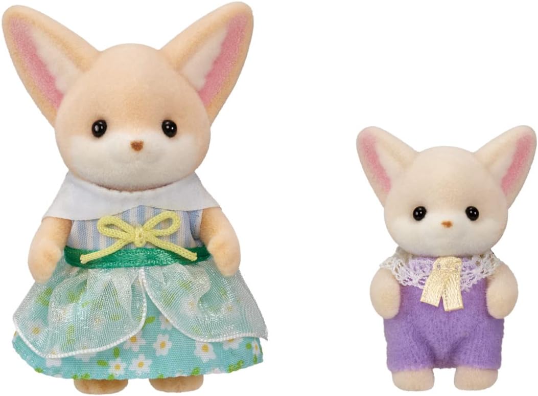 Calico Critters Sunny Picnic Set - Fennec Fox Sister & Baby, Doll Playset with Figures and Accessories