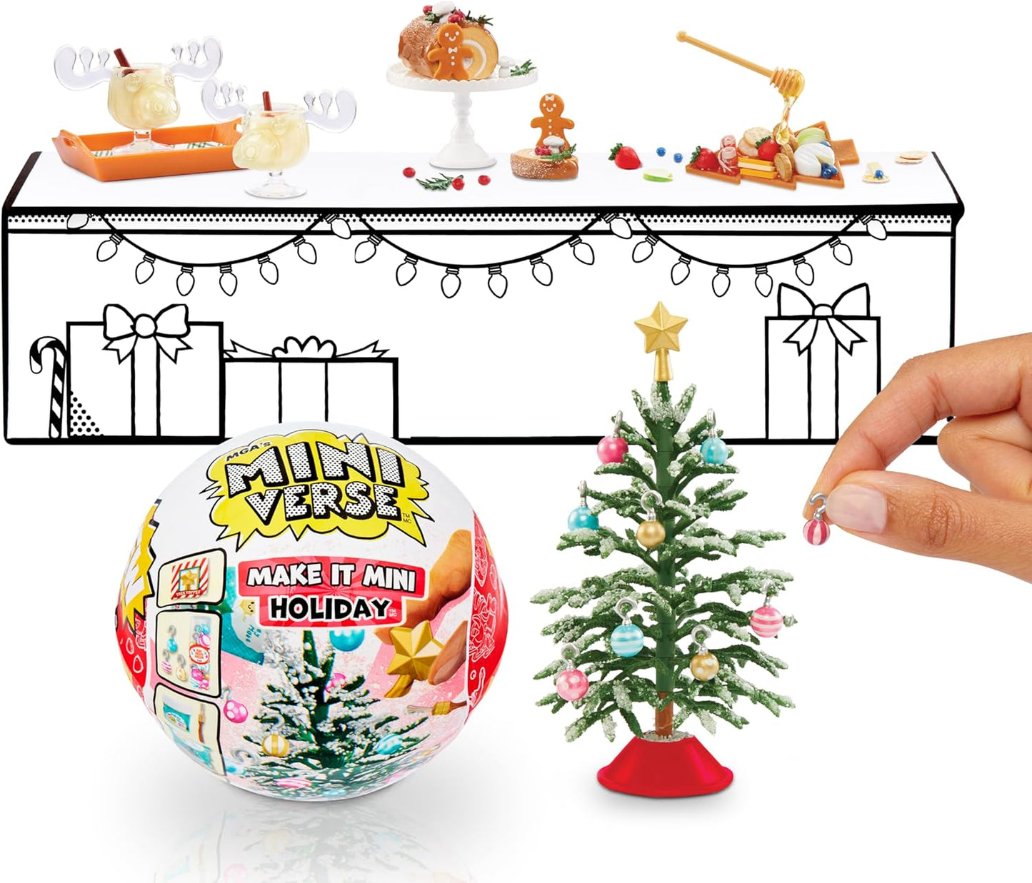 MGA's Miniverse Make It Mini Holiday 3 Pack Series Mini Collectibles - Seasonal, Blind Packaging, DIY, Resin Play, Replica Food, NOT Edible, Collectors, 8+