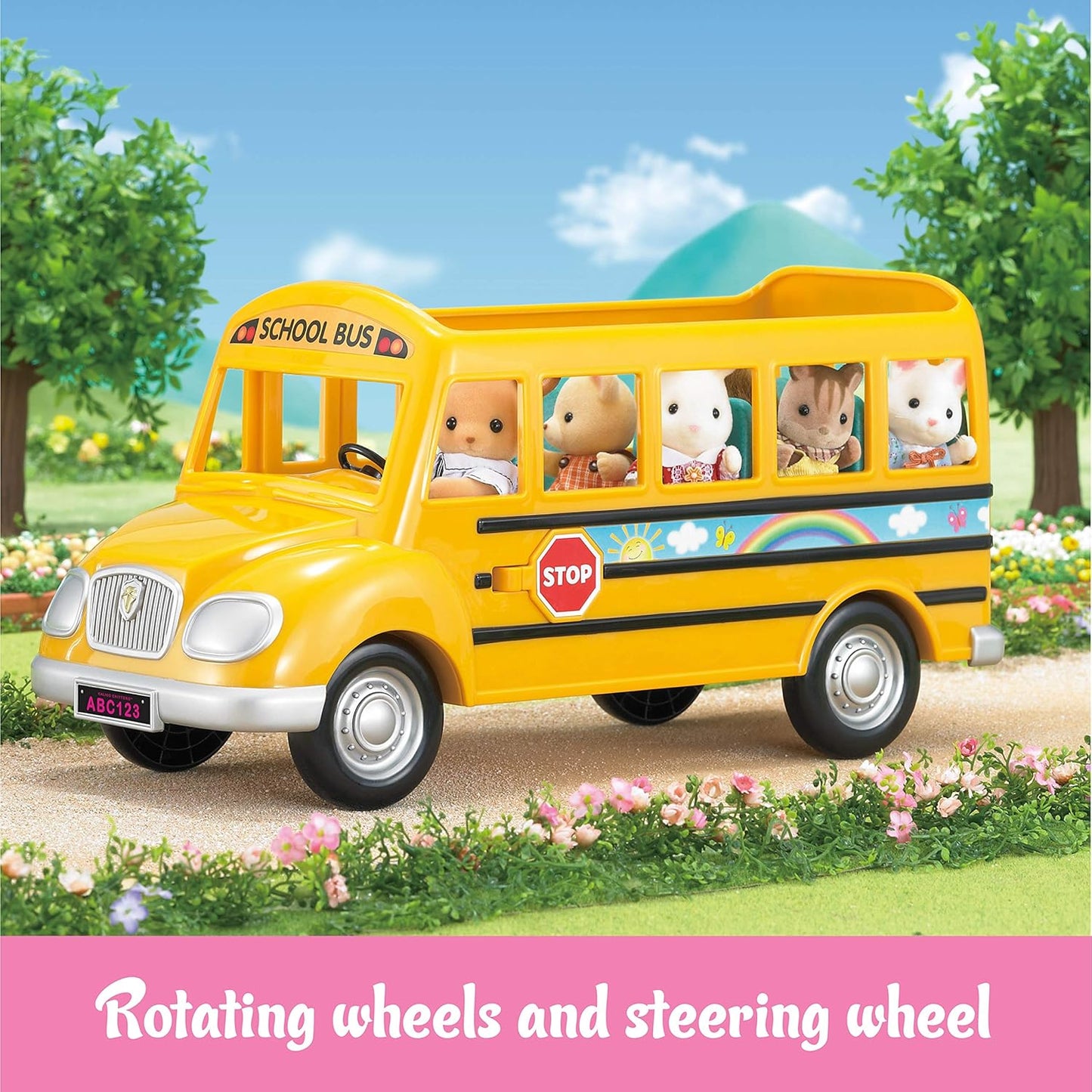 Calico Critters School Bus, Toy Vehicle for Dolls