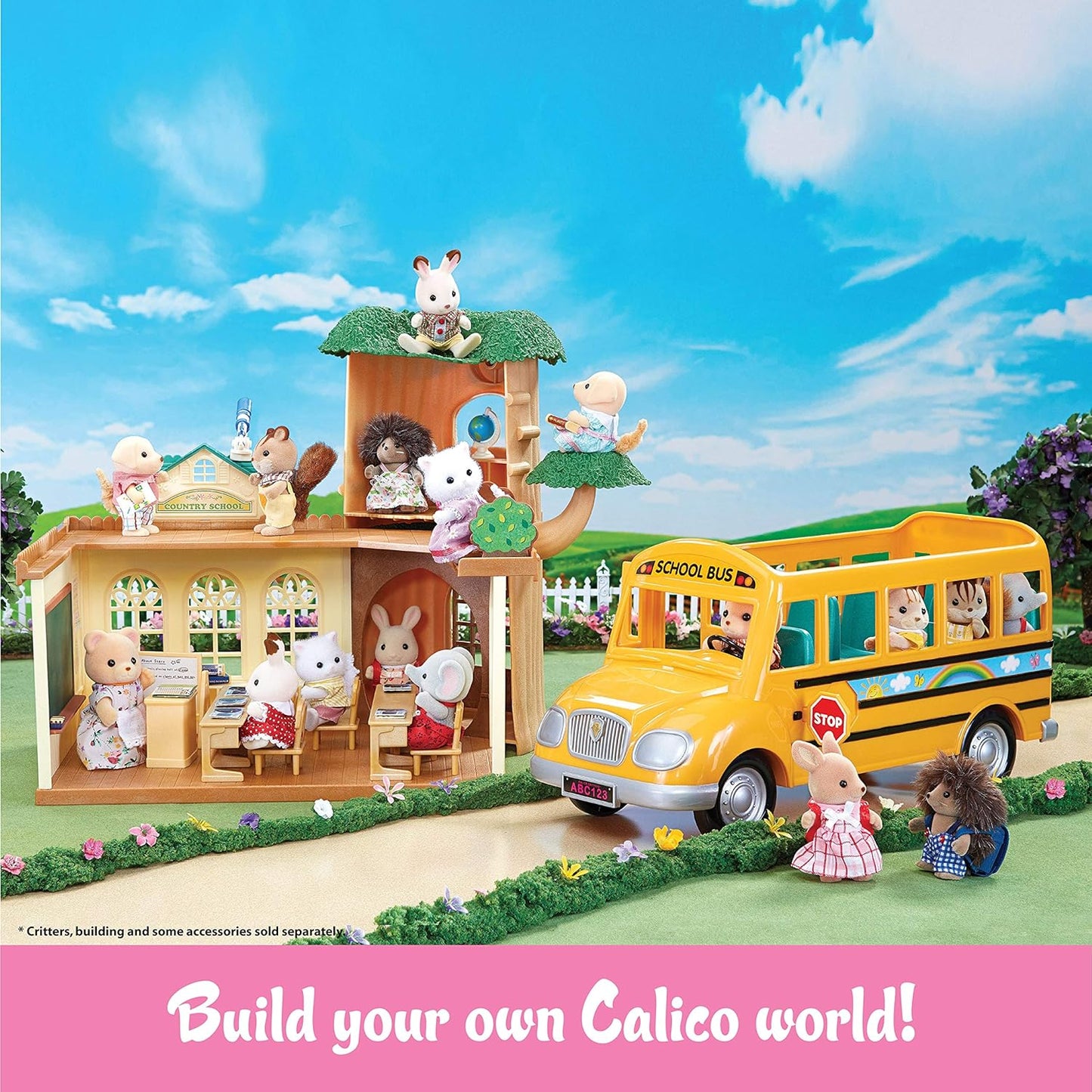 Calico Critters School Bus, Toy Vehicle for Dolls