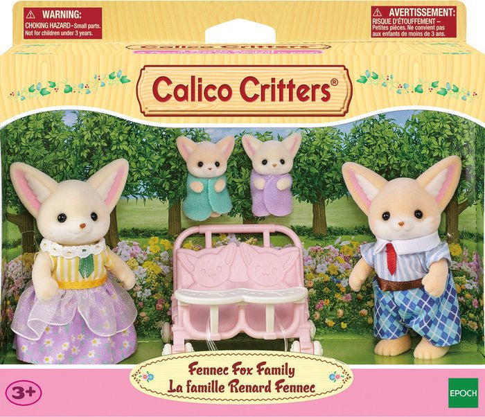 Calico Critters Fennec Fox Family, Set of 4 Collectible Doll Figures