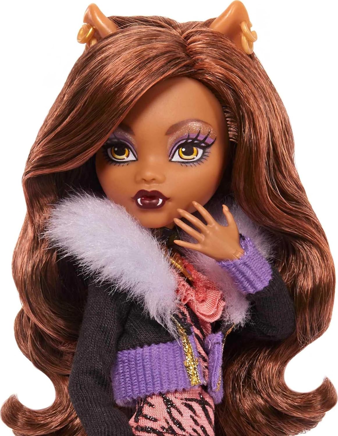 Monster High Clawdeen Wolf Reproduction Doll Wearing Original Fashion & Shoes with Pet, Doll Stand & Accessories, 10-5-inch Collectible Toy