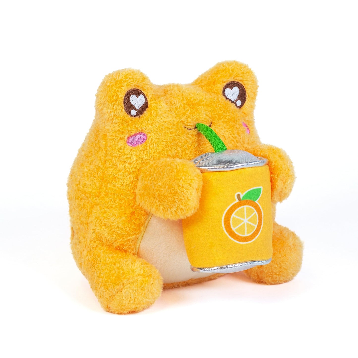 Cuddle Barn PlushGoals - Orange Soda Sippin' Wawa The Froggie Soft Orange Scented Stuffed Animal Kawaii Frog Plush Toy, 6 inches