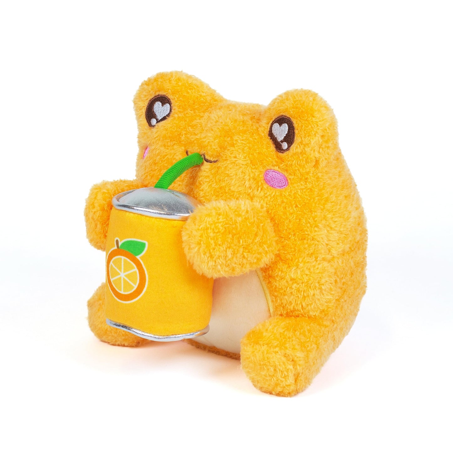 Cuddle Barn PlushGoals - Orange Soda Sippin' Wawa The Froggie Soft Orange Scented Stuffed Animal Kawaii Frog Plush Toy, 6 inches