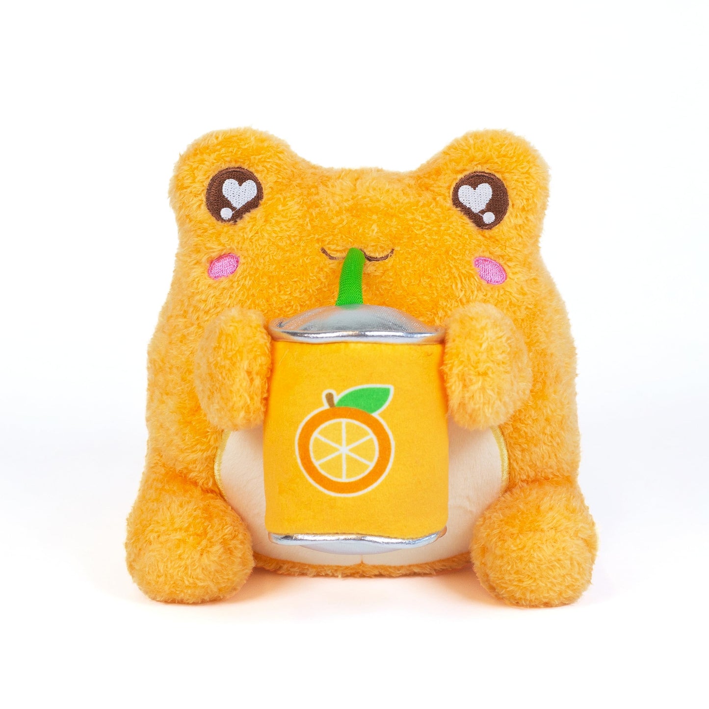 Cuddle Barn PlushGoals - Orange Soda Sippin' Wawa The Froggie Soft Orange Scented Stuffed Animal Kawaii Frog Plush Toy, 6 inches