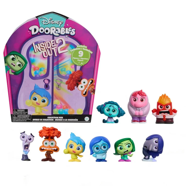 Disney Doorables Inside Out 2 Collection Peek, 9 Exclusive 1.5-inch Collectible Figurines, Ages 5 up