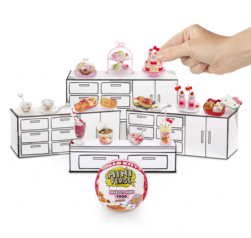 MGA's Miniverse Make It Mini Food Hello Kitty Mini Collectibles, Sanrio, Novelty Toy, Ages 8+