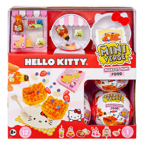 MGA's Miniverse Make It Mini Food Hello Kitty Mini Collectibles, Sanrio, Novelty Toy, Ages 8+