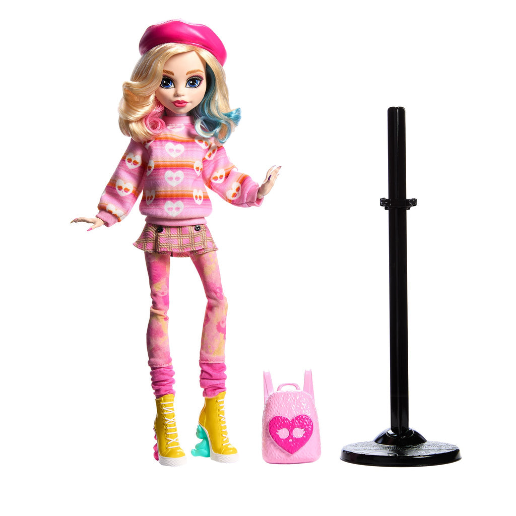 Monster High Wednesday Collectible Doll, Enid Sinclair in Pink Fashion with Accessories