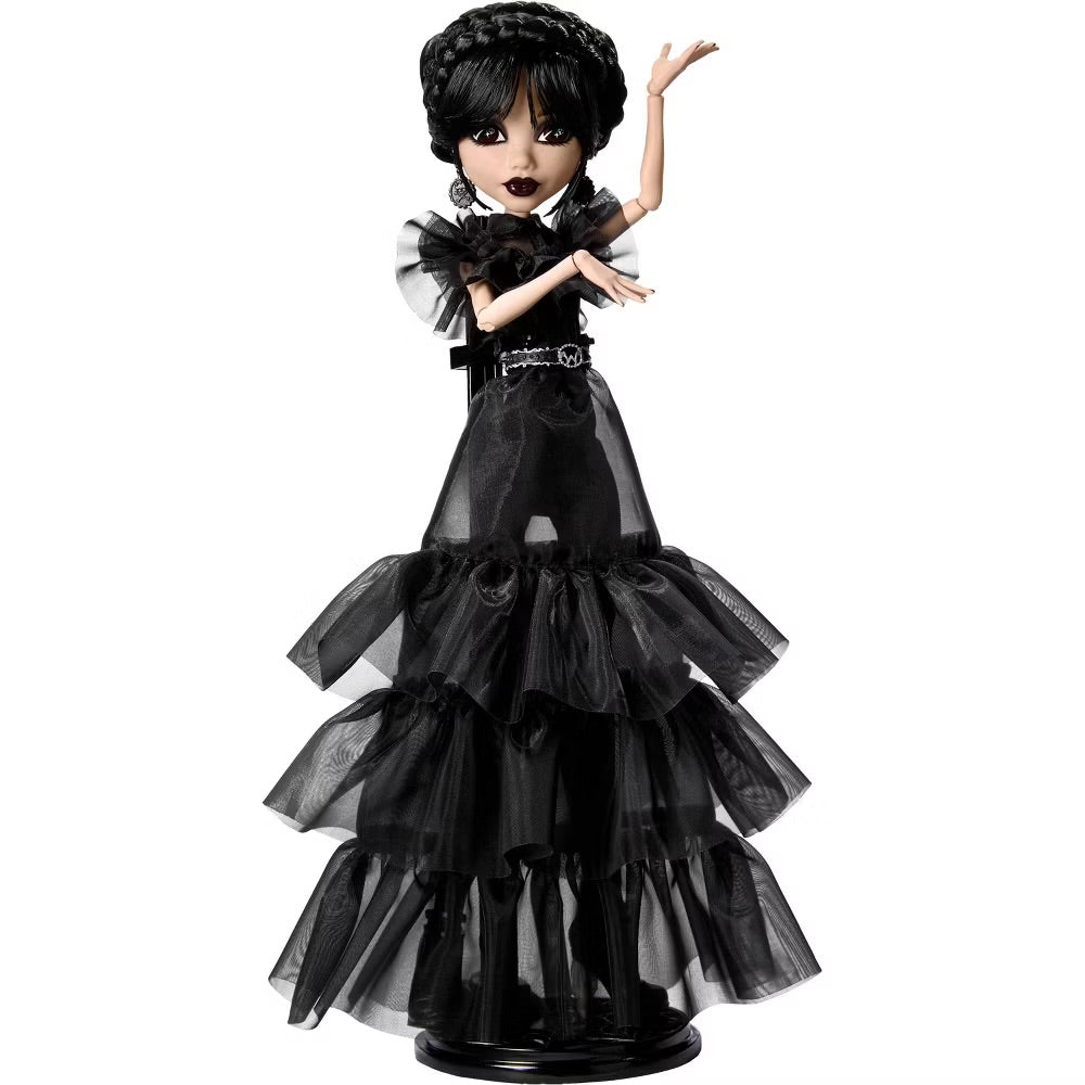 Monster High Wednesday Collectible Doll, Rave'N Wednesday in Black Gown Inspired by Dance Scene