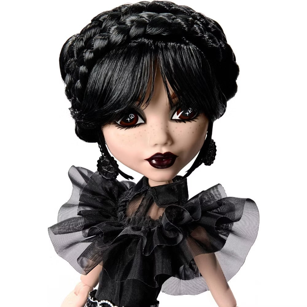 Monster High Wednesday Collectible Doll, Rave'N Wednesday in Black Gown Inspired by Dance Scene