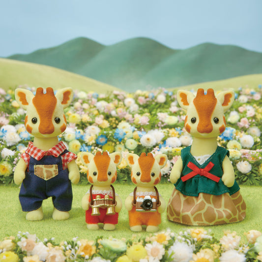 Calico Critters Highbranch Giraffe Family, Set of 4 Collectible Doll Figures