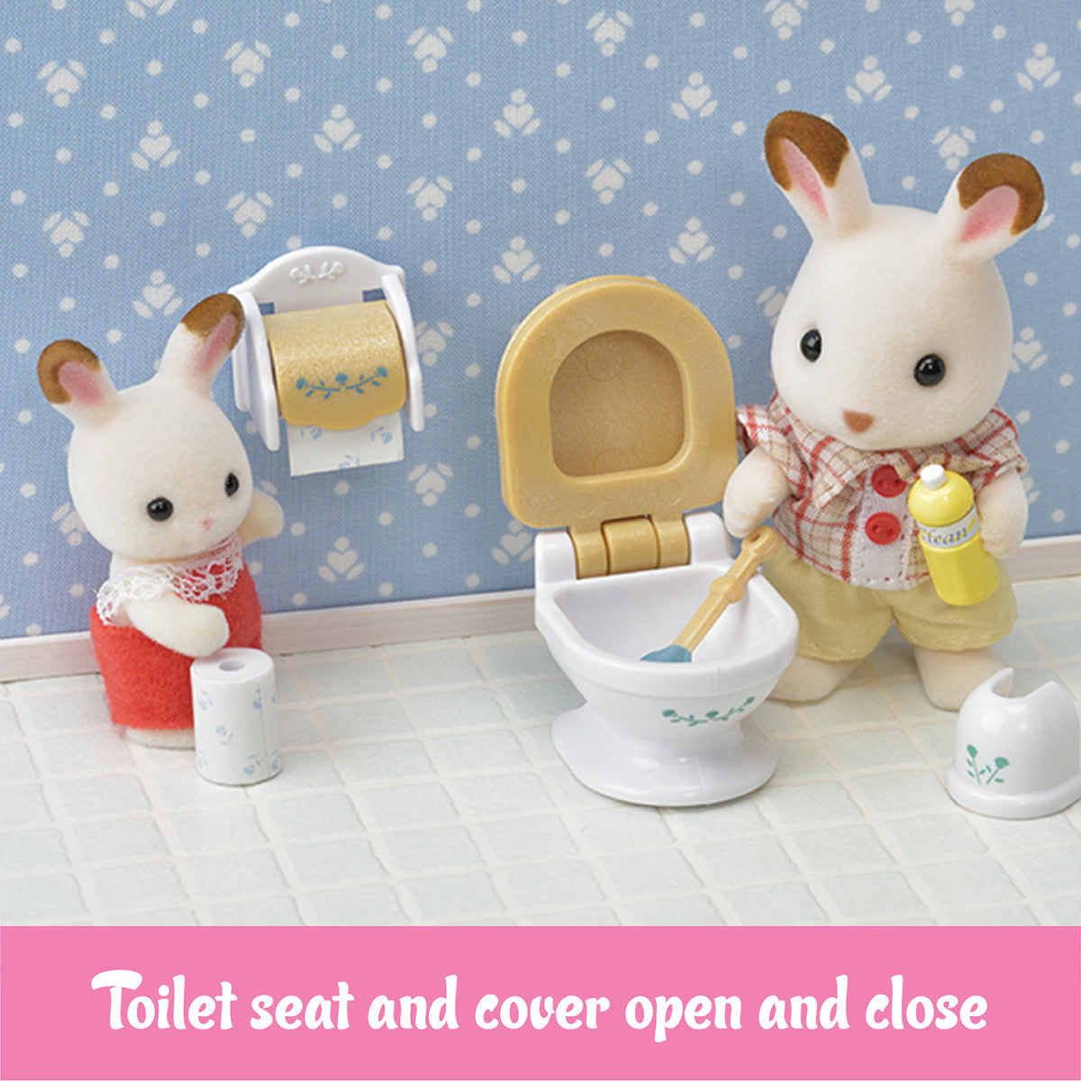 Calico Critters Country Bathroom Set, Dollhouse Furniture and Accessories