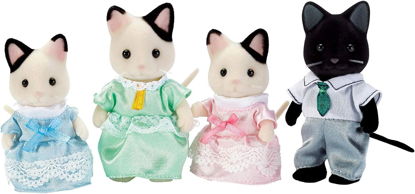 Calico Critters Tuxedo Cat Family