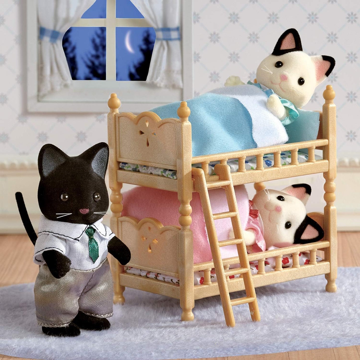 Calico Critters Tuxedo Cat Family