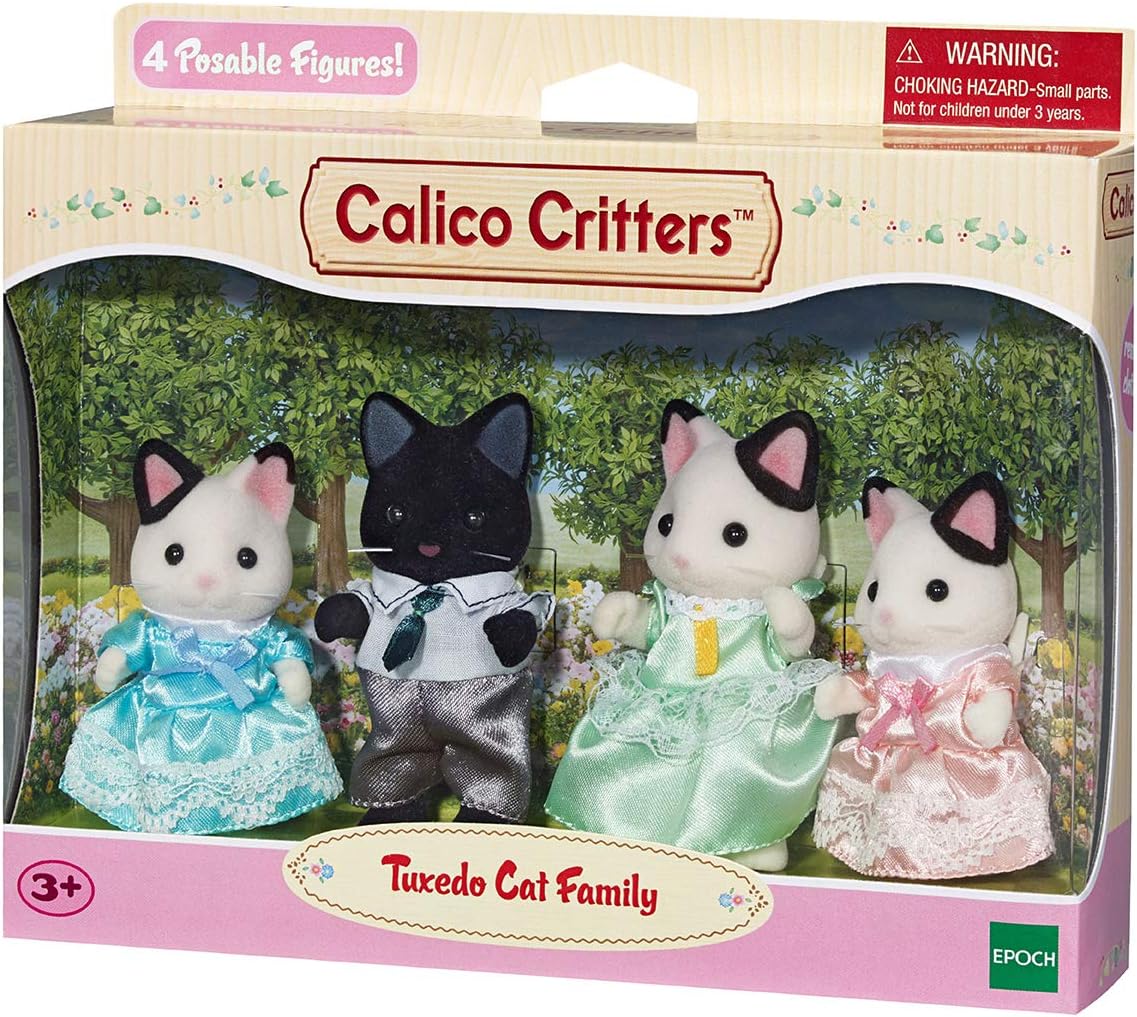 Calico Critters Tuxedo Cat Family