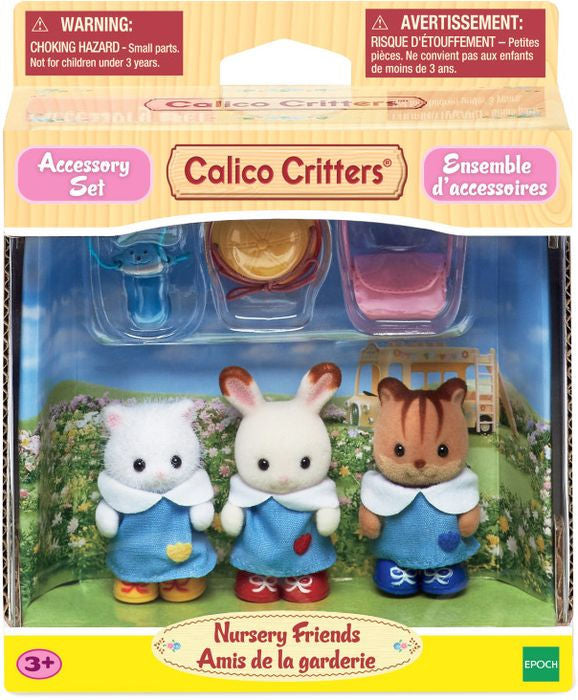 [Pre Order] Calico Critters Nursery Friends, Set of 3 Collectible Doll Figures in Nursery School Outfits