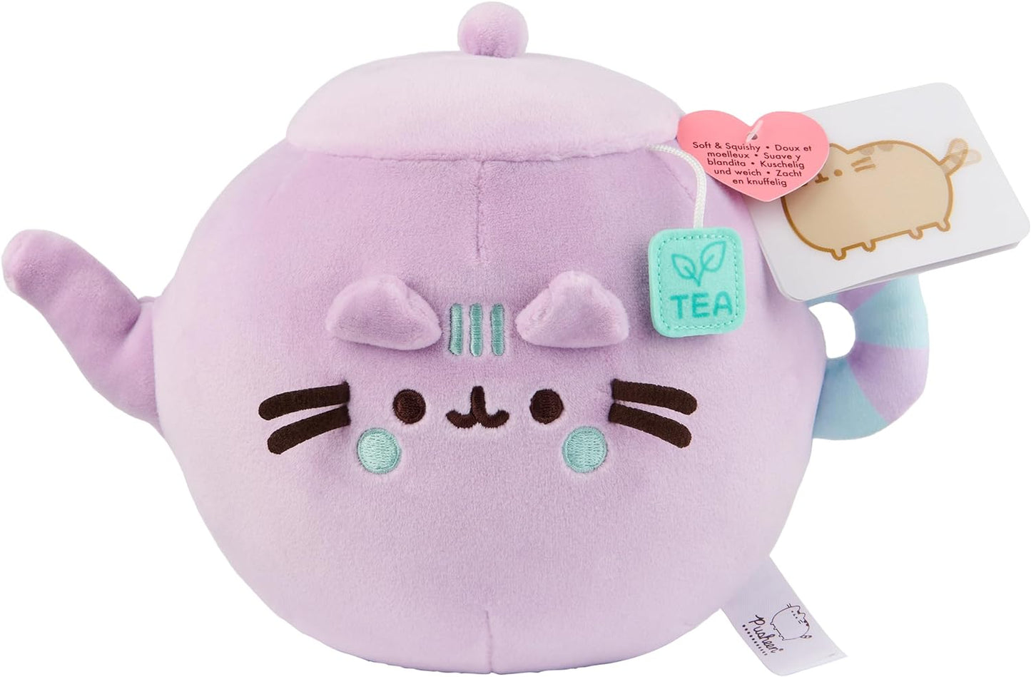 GUND Pusheen’s Kitchen: Teapot Squisheen Plush, Squishy Toy Stuffed Animal for Ages 8 and Up, Purple, 6”