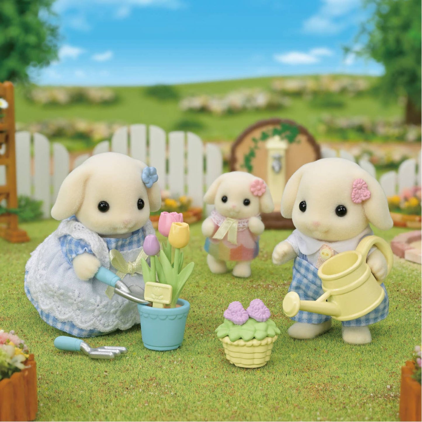 Calico Critters Blossom Gardening Set - Features Flora Rabbit Sister & Brother - Plant, Water, & Bloom with Your Adorable Critters!