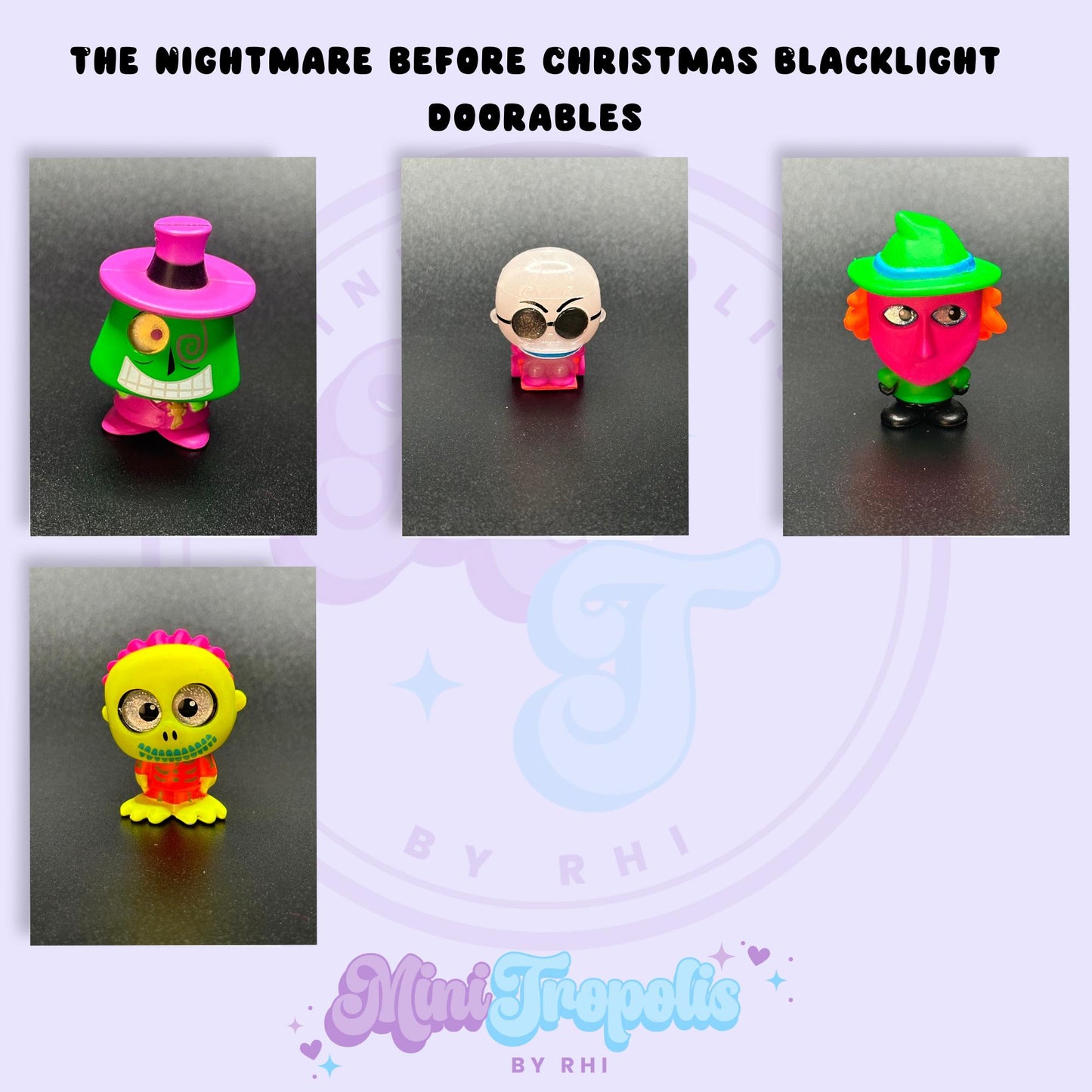 Disney Doorables Blacklight The Nightmare Before Christmas Mini Peek *Choose Your Figure*