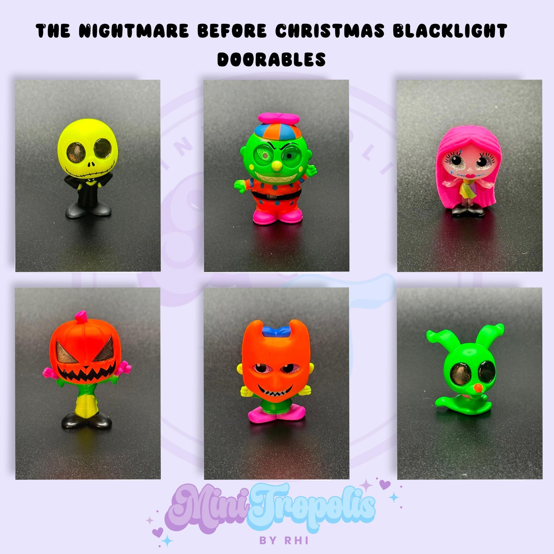 Disney Doorables Blacklight The Nightmare Before Christmas Mini Peek *Choose Your Figure*