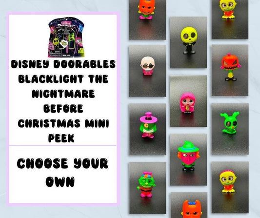 Disney Doorables Blacklight The Nightmare Before Christmas Mini Peek *Choose Your Figure*